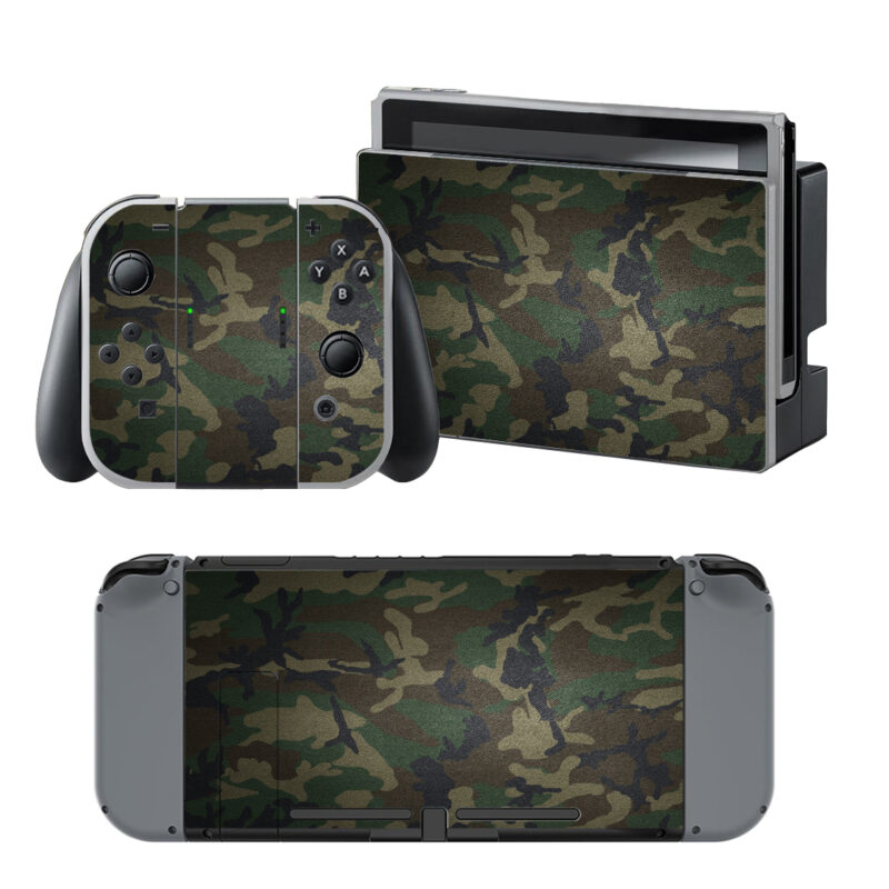 Military Camouflage Decal Cover For Nintendo Switch & Nintendo Switch OLED Design 1