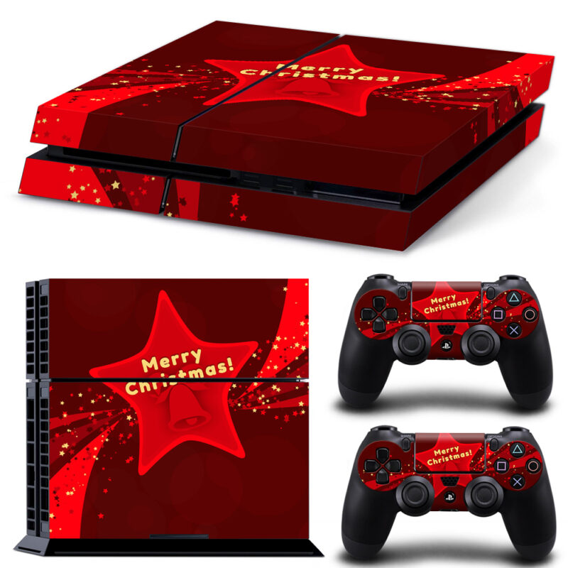 Merry Christmas Theme PS4 Skin Sticker Design 1