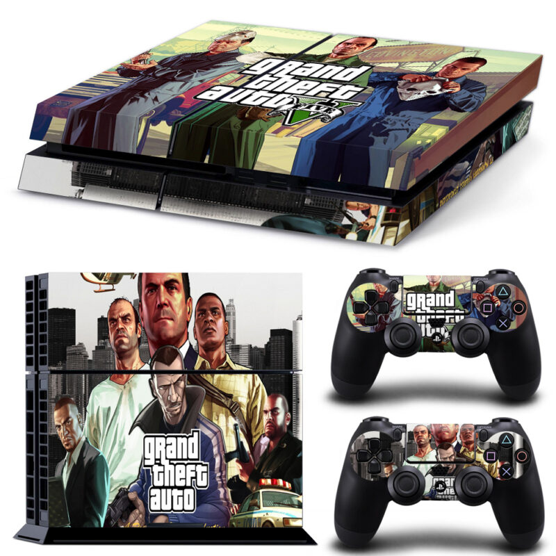 Grand Theft Auto V Game Skin Sticker For PS4 And Controllers Design 1