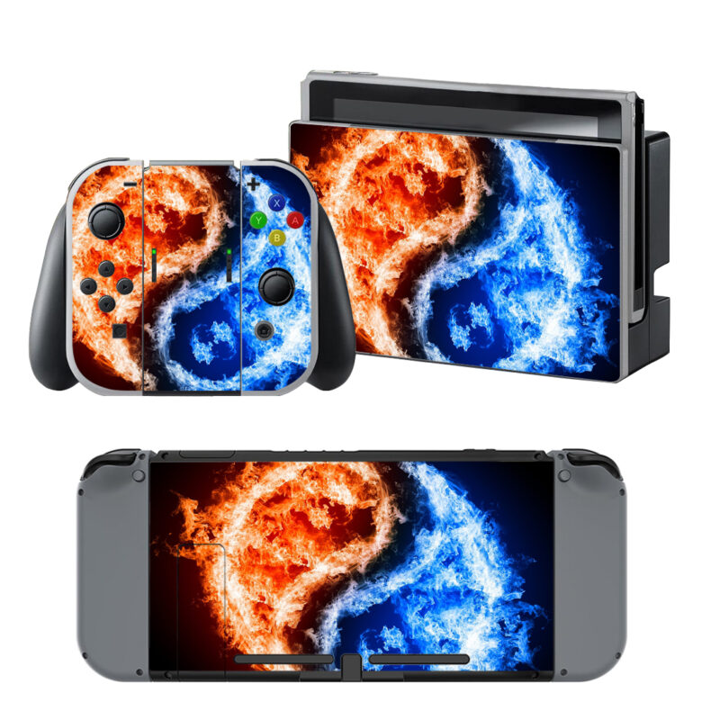 Fire And Water Decal Cover For Nintendo Switch & Nintendo Switch OLED