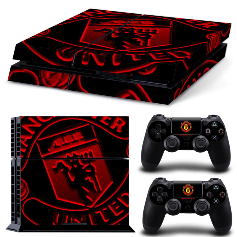 Manchester United Skin Sticker For PS4 And Controllers Design 1