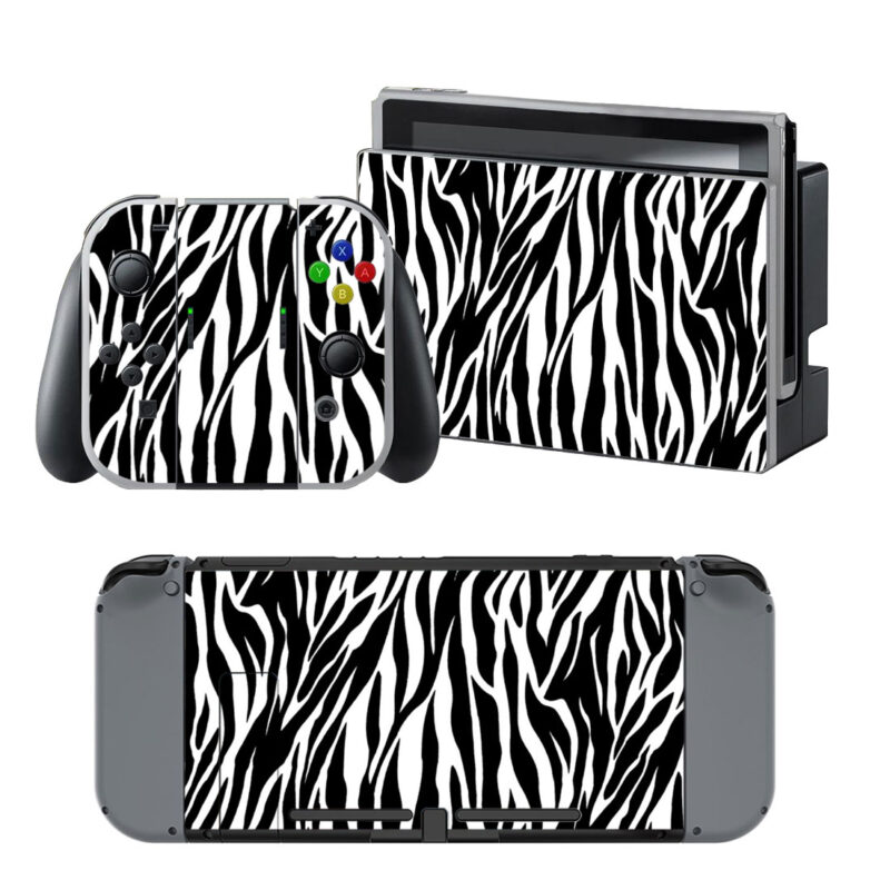 Zebra Skin Pattern Decal Cover For Nintendo Switch & Nintendo Switch OLED