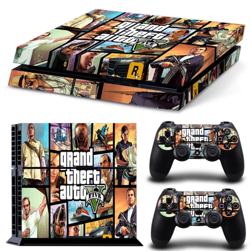 Grand Theft Auto V Game PS4 Skin Sticker Design 3