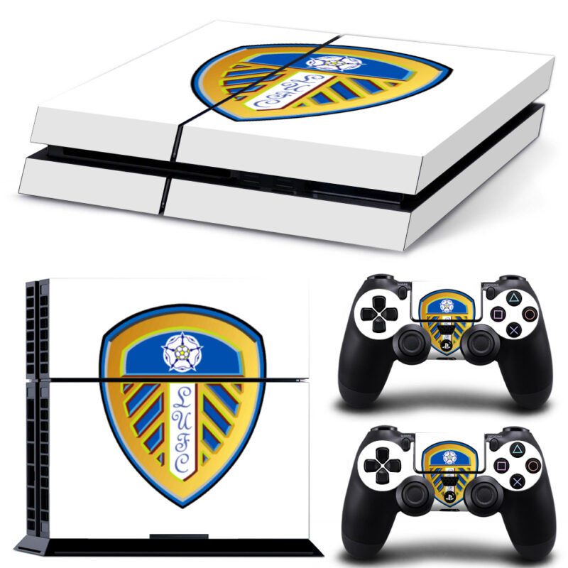 Leeds United FC Skin Sticker For PS4 And Controllers Design 3