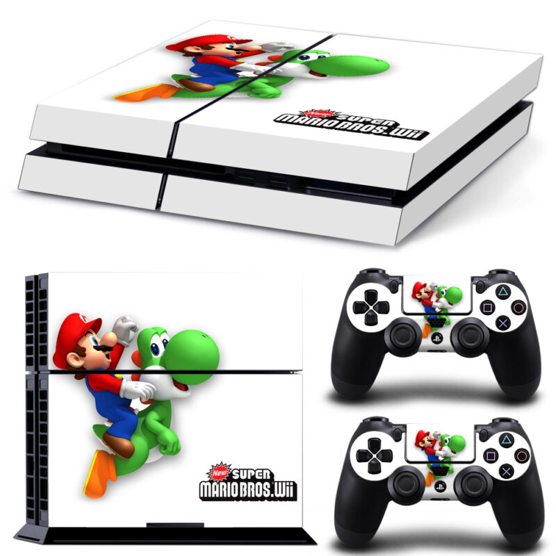 New Super Mario Bros WII PS4 Skin Sticker