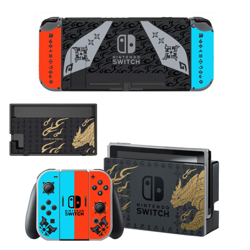 Monster Hunter Rise Decal Cover For Nintendo Switch OLED & Nintendo Switch Design 2