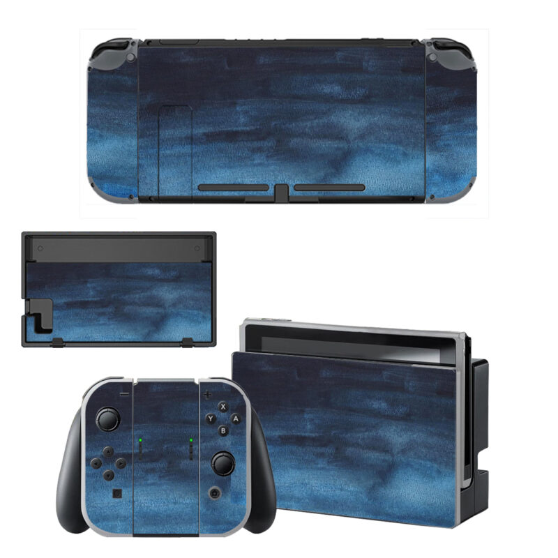 Navy Blue Velvet Fabric Texture Skin Sticker For Nintendo Switch OLED & Nintendo Switch