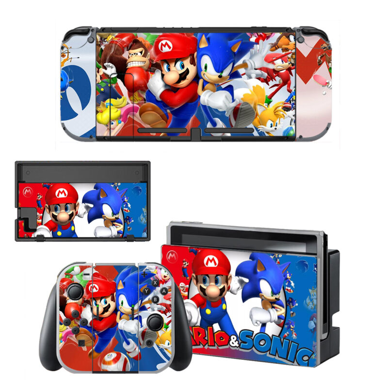 Mario & Sonic At The Olympic Games Decal Cover For Nintendo Switch OLED & Nintendo Switch Design 1