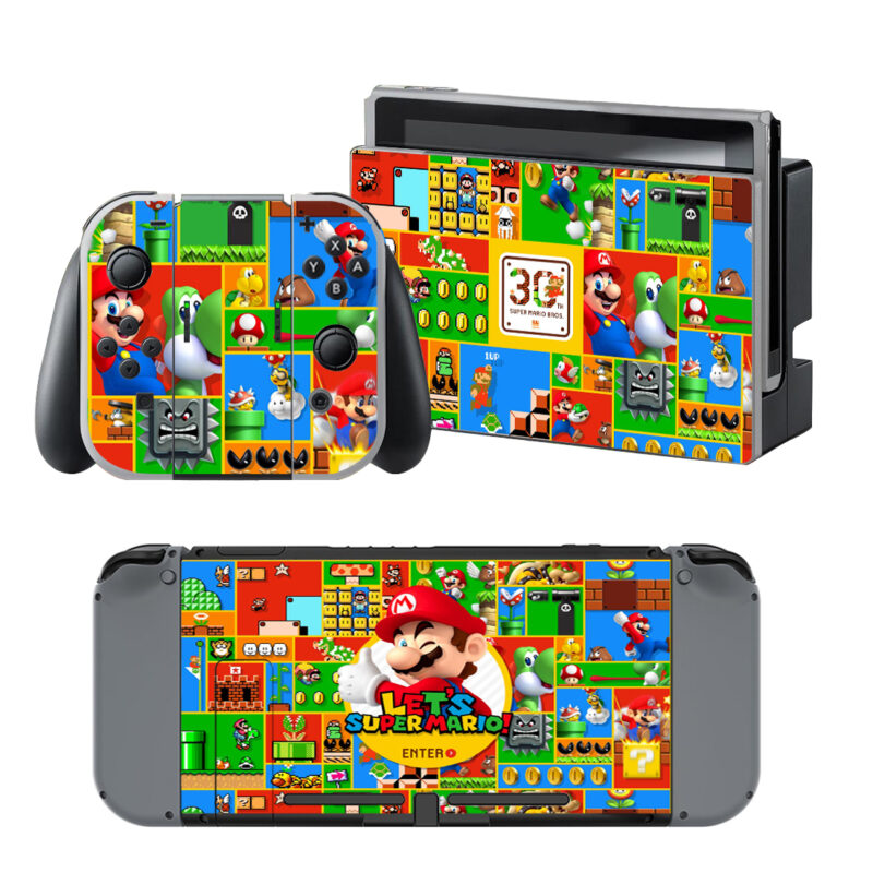 Super Mario Bros 30th Anniversary Decal Cover For Nintendo Switch & Nintendo Switch OLED