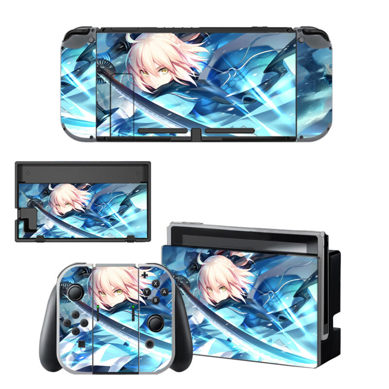 Fate/Grand Order Okita Souji Skin Sticker For Nintendo Switch OLED & Nintendo Switch