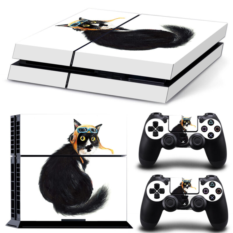 Tuxedo Cat Art PS4 Skin Sticker