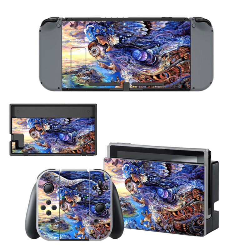 Josephine Wall's Queen Of The Night Art Decal Cover For Nintendo Switch OLED & Nintendo Switch