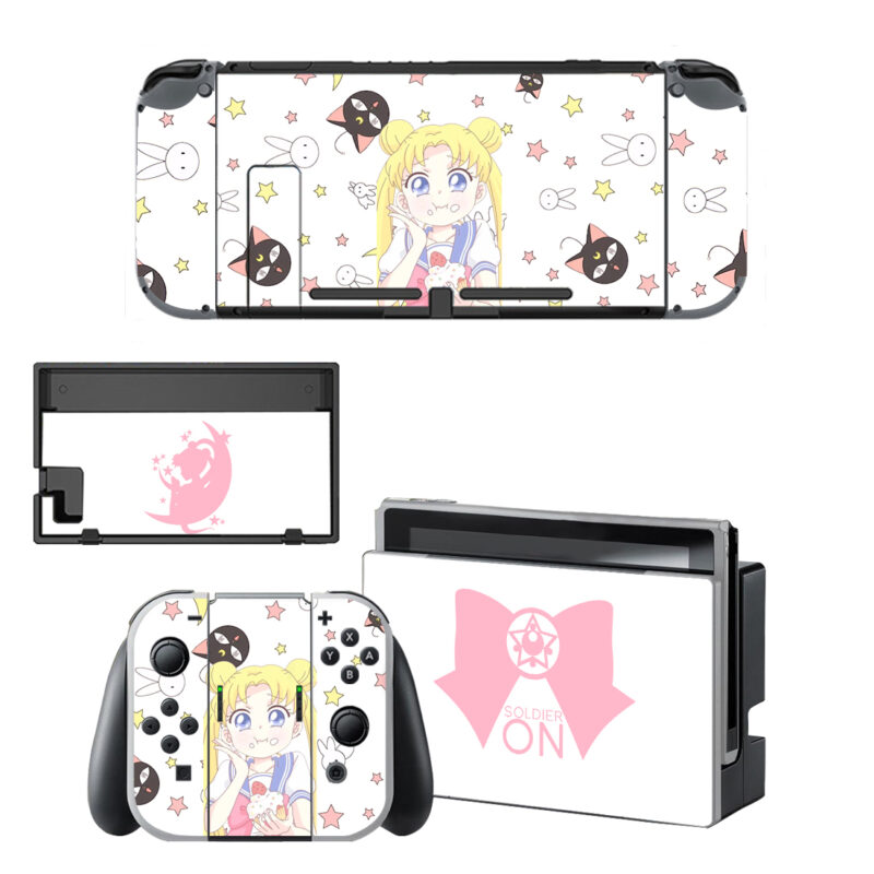 White Sailor Moon Skin Sticker For Nintendo Switch OLED & Nintendo Switch