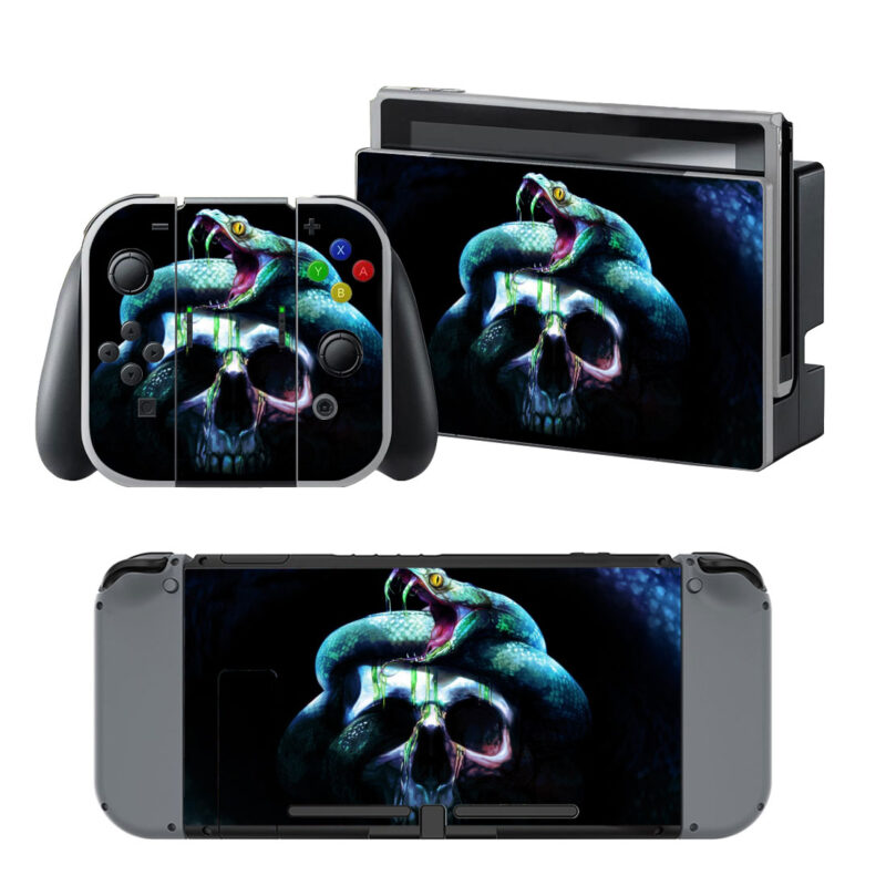 Skull And Snake Art Decal Cover For Nintendo Switch & Nintendo Switch OLED