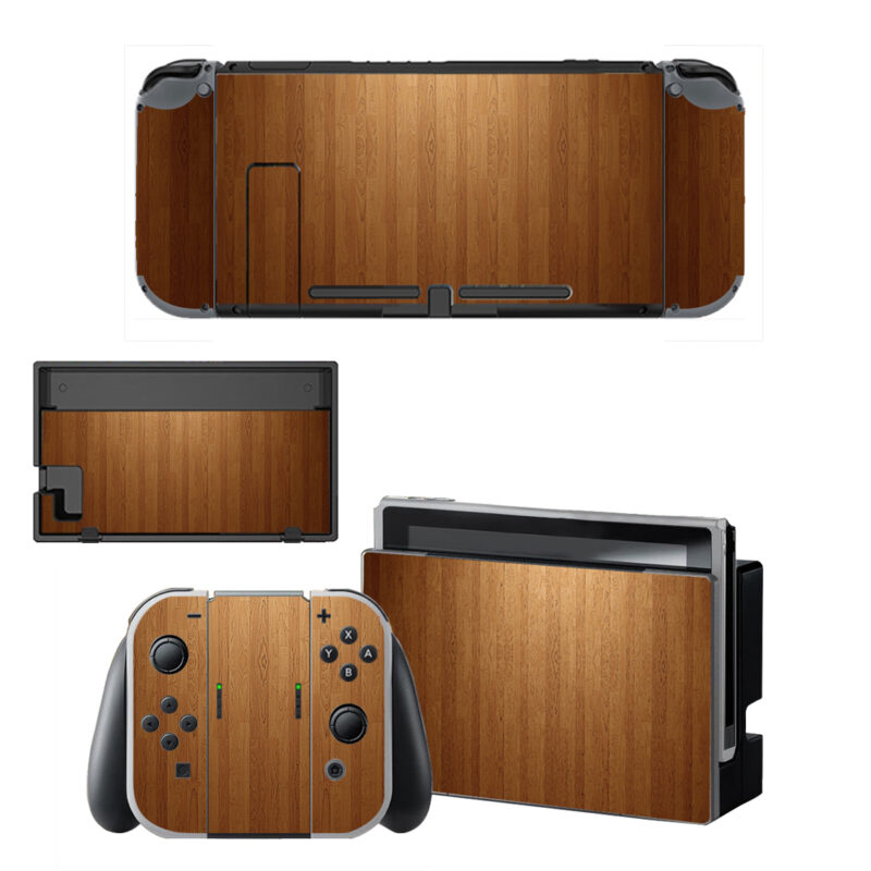 Brown Wooden Texture Decal Cover For Nintendo Switch OLED & Nintendo Switch