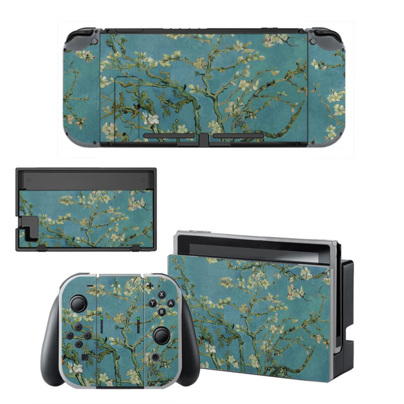Vincent Van Gogh's Almond Blossoms Painting Decal Cover For Nintendo Switch OLED & Nintendo Switch