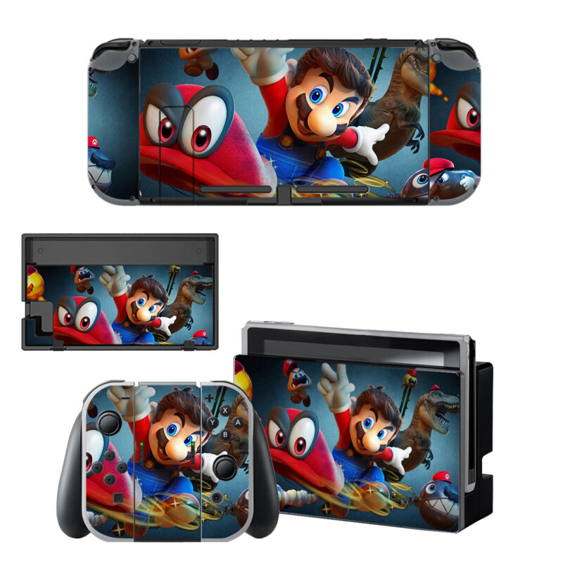 Super Mario Odyssey Skin Sticker For Nintendo Switch OLED & Nintendo Switch Design 3