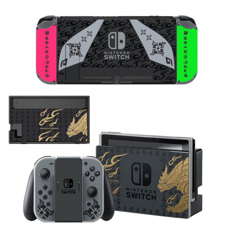 Monster Hunter Rise Decal Cover For Nintendo Switch & Nintendo Switch OLED Design 4