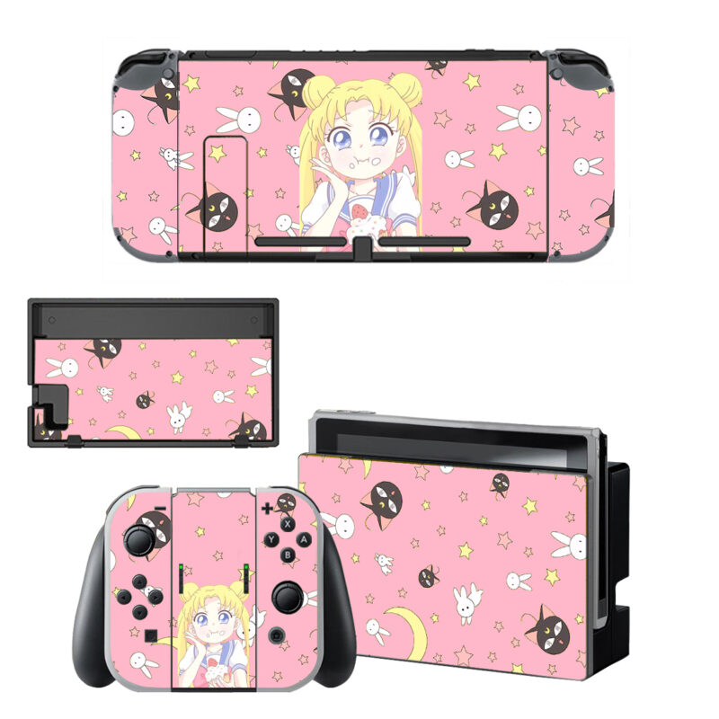 Sailor Moon Skin Sticker For Nintendo Switch OLED & Nintendo Switch Design 2