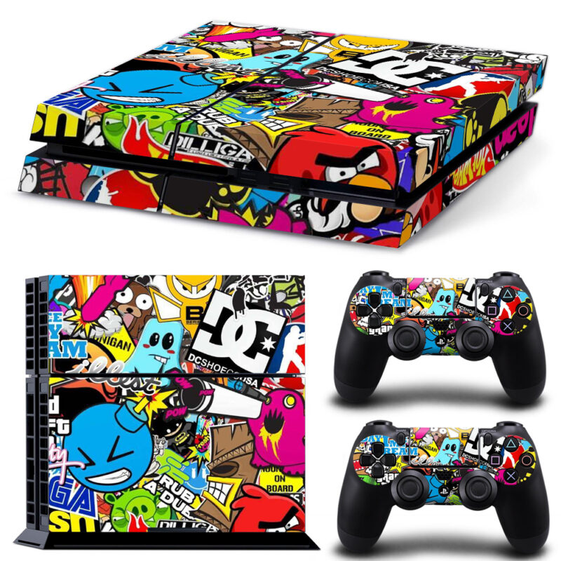 Sticker Bomb PS4 Skin Sticker