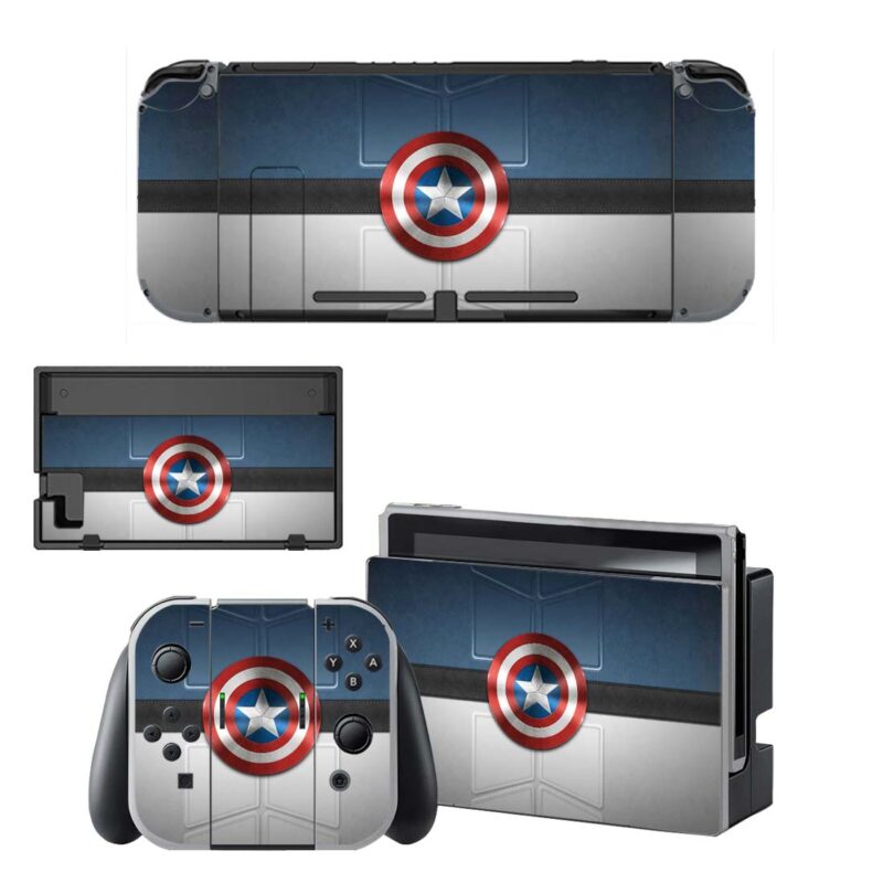 Captain America Decal Cover For Nintendo Switch OLED & Nintendo Switch