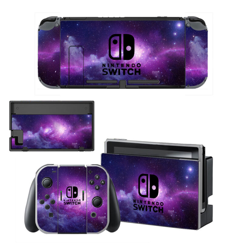 Purple Galaxy Abstract Skin Sticker For Nintendo Switch OLED & Nintendo Switch