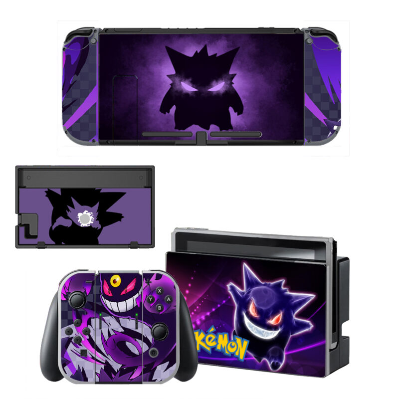 Pokemon Gengar Skin Sticker For Nintendo Switch OLED & Nintendo Switch Design 1