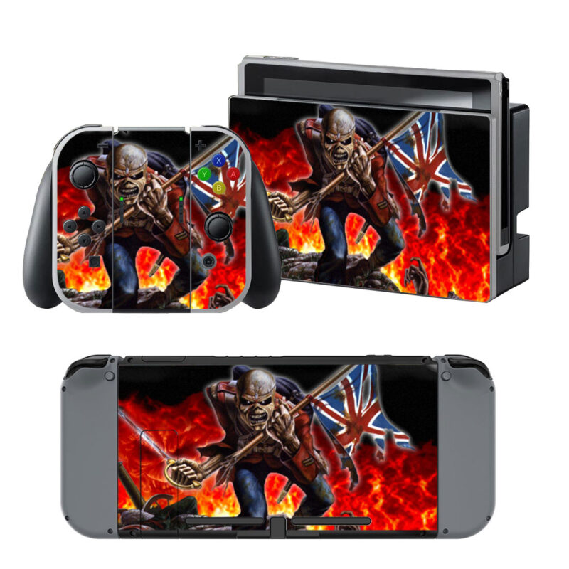 Iron Maiden Music Poster Decal Cover For Nintendo Switch & Nintendo Switch OLED