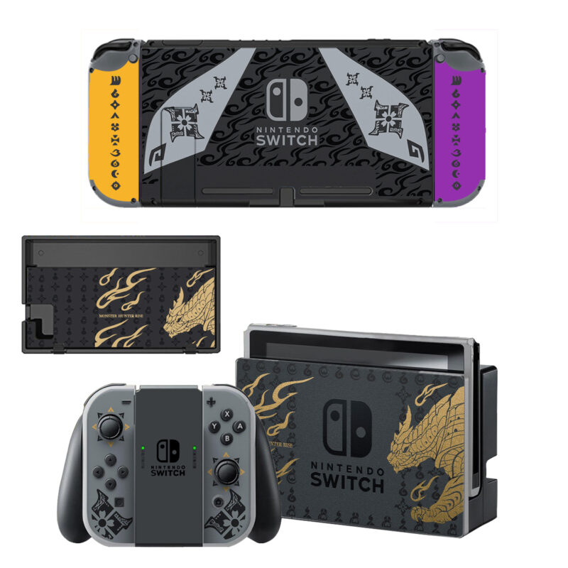 Monster Hunter Rise Decal Cover For Nintendo Switch OLED & Nintendo Switch Design 4