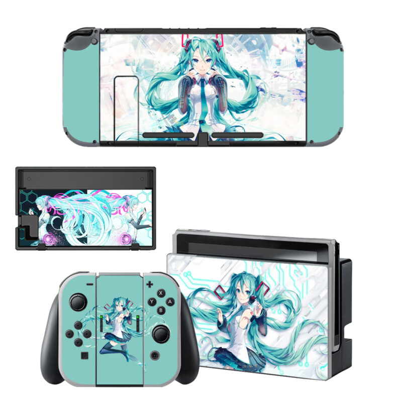 Hatsune Miku Skin Sticker For Nintendo Switch OLED & Nintendo Switch Design 1