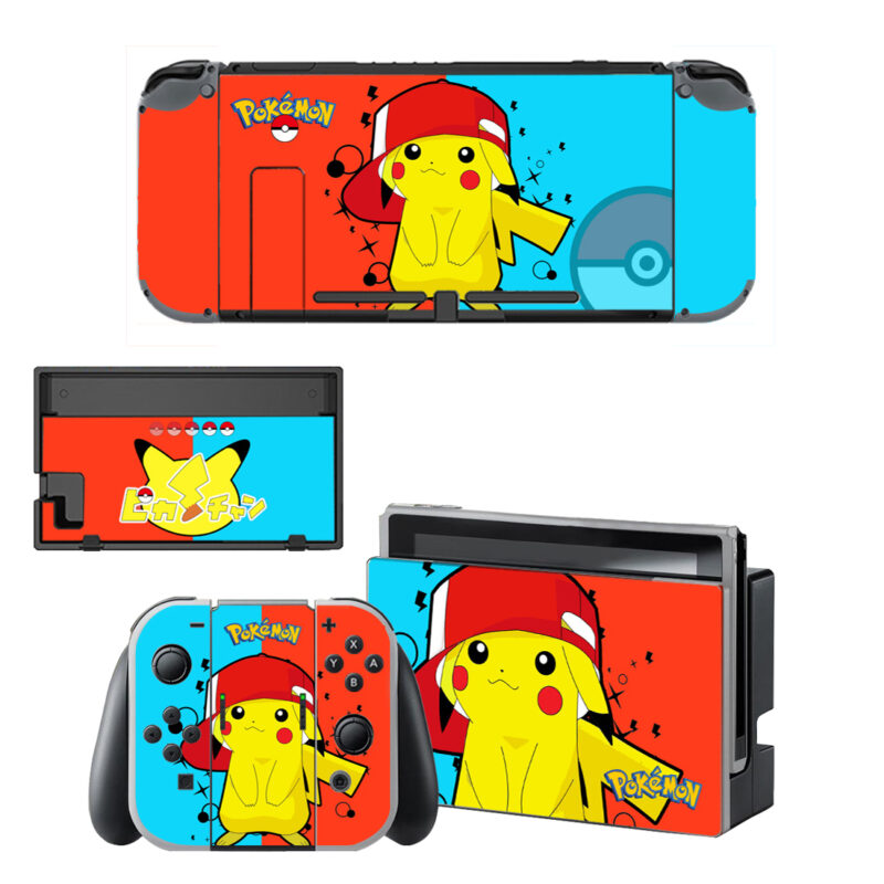 Pokemon Pikachu Decal Cover For Nintendo Switch OLED & Nintendo Switch Design 2