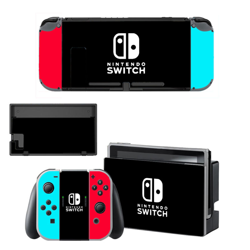 Neon Blue And Red Model Decal Cover For Nintendo Switch OLED & Nintendo Switch