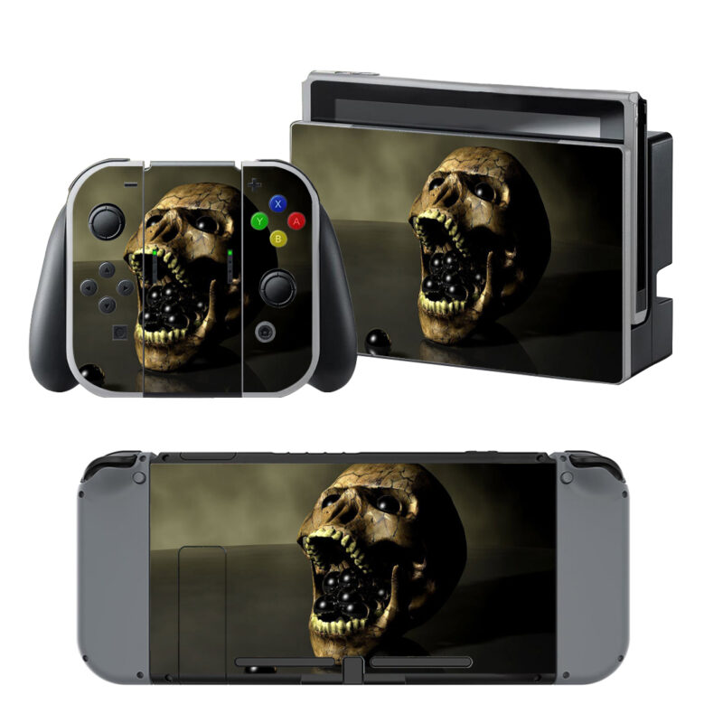 Scary Skull Skin Sticker For Nintendo Switch & Nintendo Switch OLED