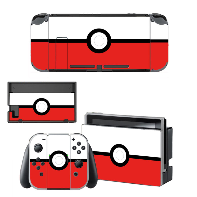 Pokeball Decal Cover For Nintendo Switch OLED & Nintendo Switch