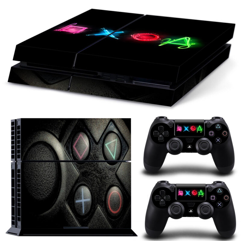 PS2 Controller Button Icon PS4 Skin Sticker