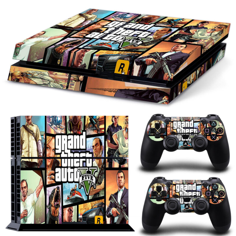 Grand Theft Auto V Game Skin Cover For PS4 And Controllers