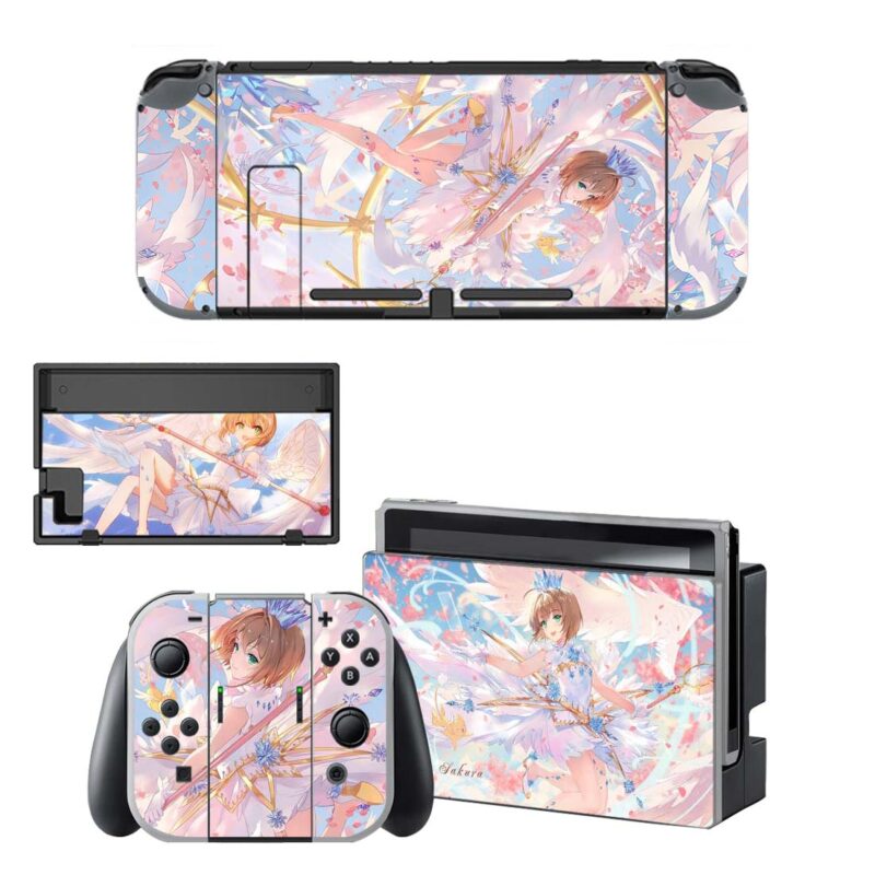 Anime Sakura Skin Sticker For Nintendo Switch OLED & Nintendo Switch