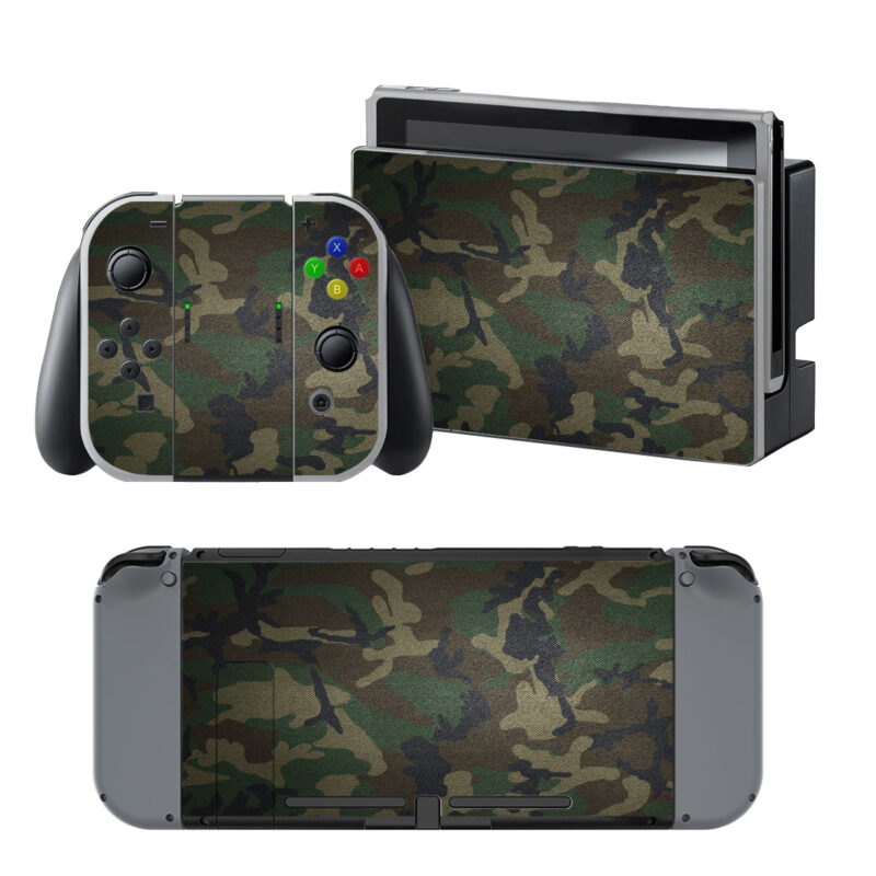 Military Camouflage Decal Cover For Nintendo Switch & Nintendo Switch OLED Design 2