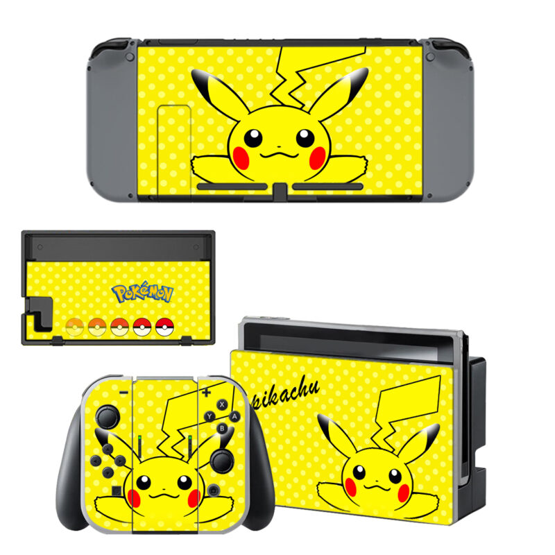 Pokemon Pikachu Decal Cover For Nintendo Switch OLED & Nintendo Switch Design 3