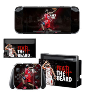 Houston Rockets Fear The beard Skin Sticker For Nintendo Switch OLED & Nintendo Switch