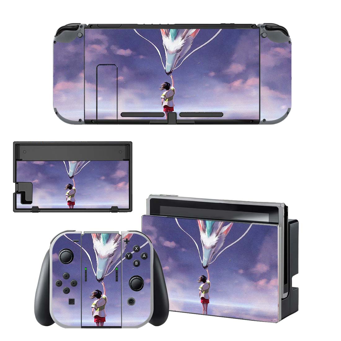 Spirited Away Haku And Chihiro Art Skin Sticker For Nintendo Switch OLED & Nintendo Switch