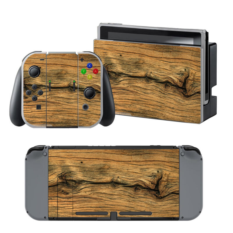 Old Wood Texture Skin Sticker For Nintendo Switch & Nintendo Switch OLED