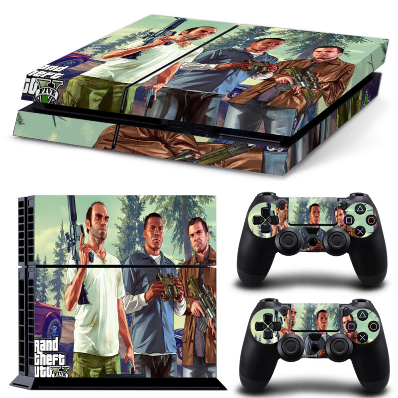 Grand Theft Auto V Game PS4 Skin Sticker Design 2