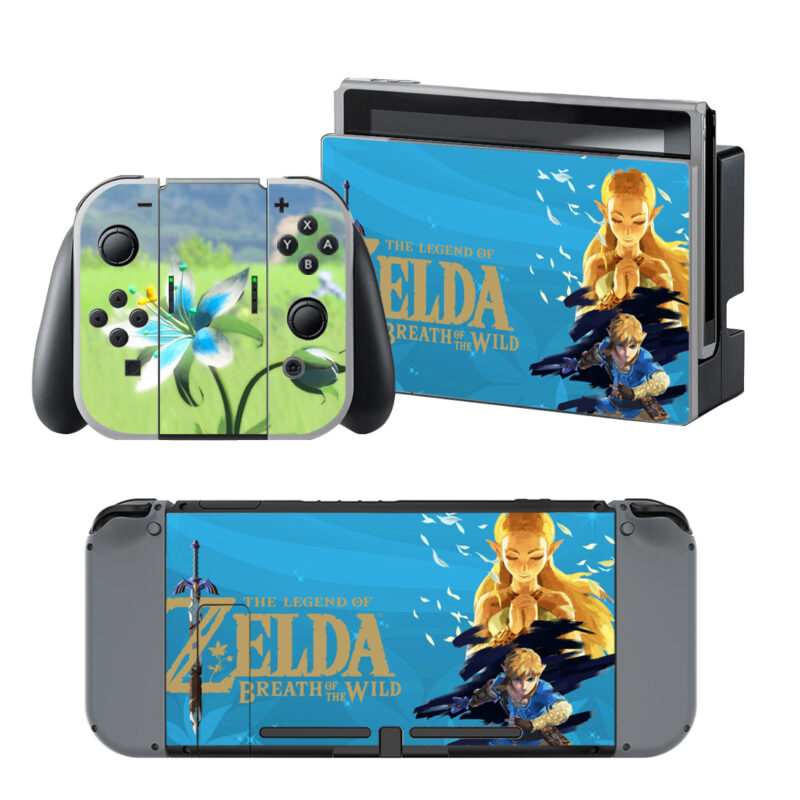 The Legend Of Zelda Breath Of The Wild Decal Cover For Nintendo Switch OLED & Nintendo Switch Design 1