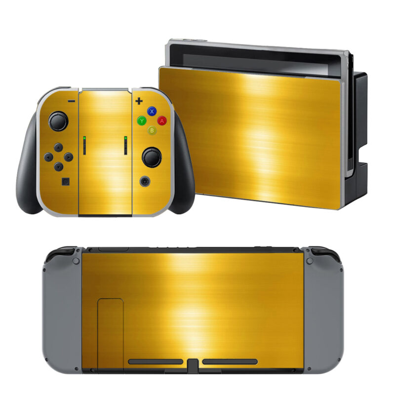 Golden Color Decal Cover For Nintendo Switch & Nintendo Switch OLED