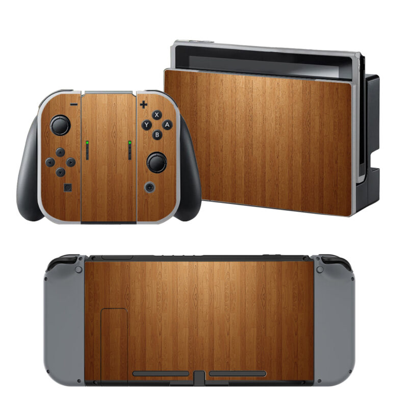 Brown Wood Texture Decal Cover For Nintendo Switch & Nintendo Switch OLED Design 5