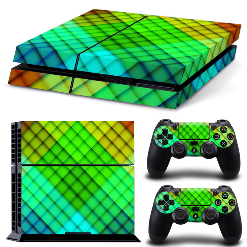 Rainbow Diamond Pattern PS4 Skin Sticker