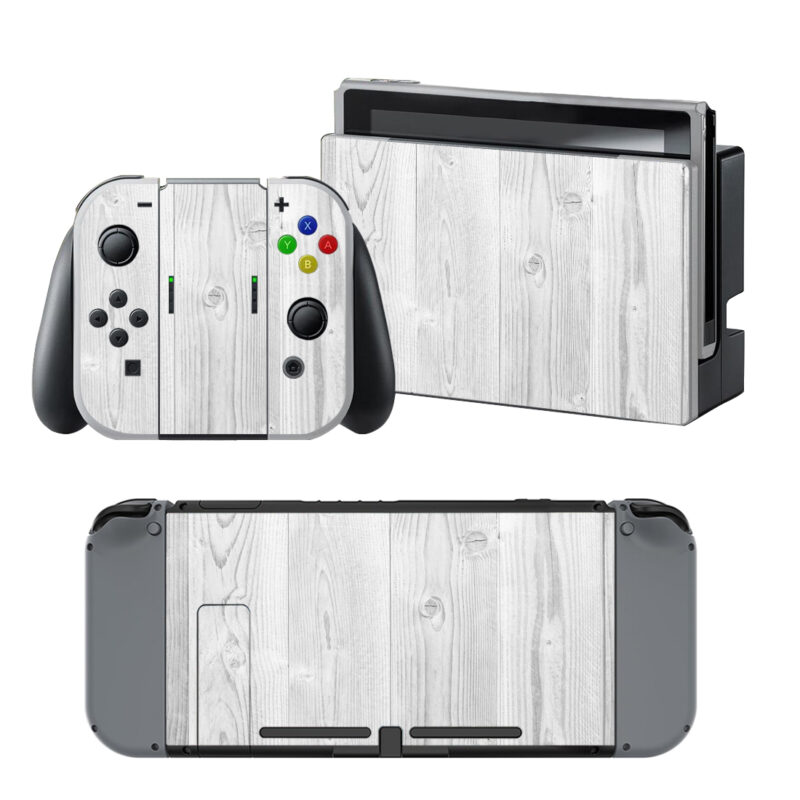 White Wood Texture Decal Cover For Nintendo Switch & Nintendo Switch OLED