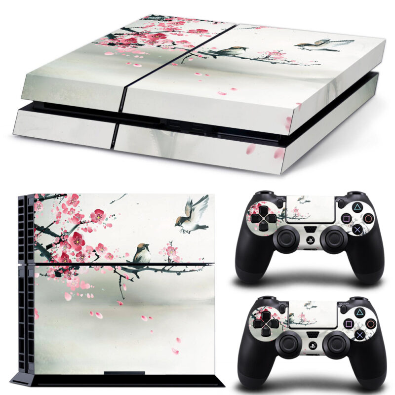 Spring Sakura Chinese Art PS4 Skin Sticker