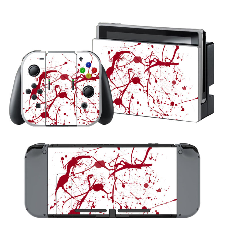 Blood Splatter Texture Skin Sticker For Nintendo Switch & Nintendo Switch OLED